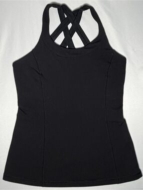 Lululemon Enhearten Tank Top Women's Size 6 (Small) Black Strappy Athleisure
